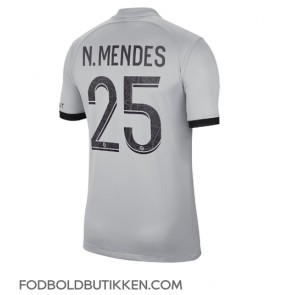 Paris Saint-Germain Nuno Mendes #25 Udebanetrøje 2022-23 Kortærmet